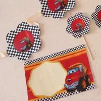 تم تولد ماشین Cars کامل  ریسه و آویز تولد