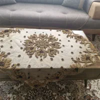 رومیزی کارشده خاطرات به همراه پارچه زیرش