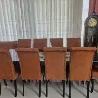 فروش میز و صندلی ناهارخوری ۱۰ نفره تمیز و ظریف