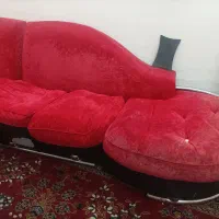 مبل ال روکش چرم مصنوعی با میز
