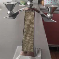 آینه وشمدان تمام استیل اصل  نگین کاری شده