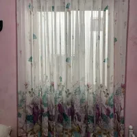 پرده حریر طرحدار