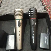 دو عدد میکروفن با فرستنده