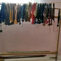 دار قالی و نخ و نقشه به همراه تمام لوازم