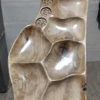سینی مزه چوبی ،اردو خوری چوبی اصل گردو وزن سنگین