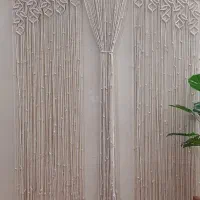 پرده مکرومه (مدل برگ گیلاسی)