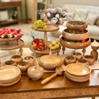 خدمات خراطی نجاری کاسه پیاله پیش دستی چوب گردو