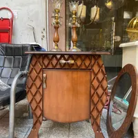 آینه کنسول ،شمعدان چوبی فندقی|بوفه، ویترین، کنسول|تهران, سنگلج|دیوار