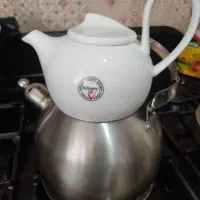 کتری قوری استیل کف چدن