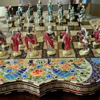 شطرنج و تخته نرد خاتم ۶۰ در ۶۰ استثنایی