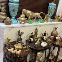 ابلیمو خوری منقل سینی ساعت قهوه جوش مسی برنجی