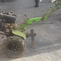 شخم زدن با تیلر ۱۰ اسب وکندن چاله با چاله کن