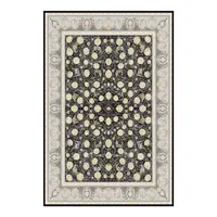 فرش اقساطی 12و9و6 متری کناره سنتی طلا مشکی طوسی