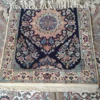 فرش نایینی دستباف تکه ای 1در1پشم وابریشم