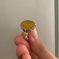 انگشتر شرف شمس دست ساز دو مهر