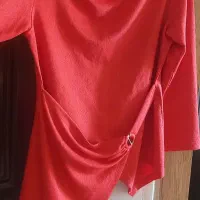 بلوز لمه رنگ گوجه ای سایز ۴۶ تا۴۸ خوش پوش