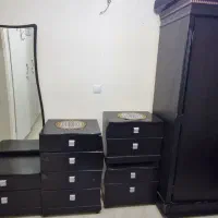 سرویس چوب هفت تکه کمد و دراور و ...