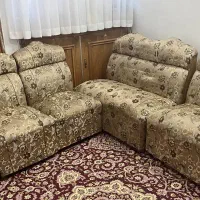 مبل 7نفره با میز شیشه‌ای