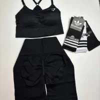 ست لباس ورزشی شرتک لگ نیمتنه لگ خز دار باربی