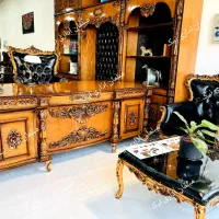 مبلمان اداری همراه کتابخانه لمسه شیک