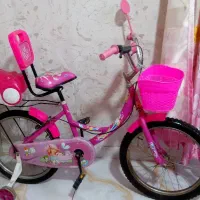دوچرخه ۲۰ دخترانه صورتی در حد نو