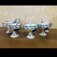 بستنی خوری گل پنبه ای با قاشق