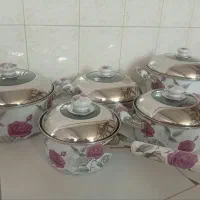 قابلمه تفلون گلدارمناسب جهیزیه کارتن ندارد