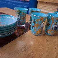 فنجان و نلبکی  آبکاری شده