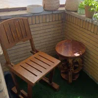 میز صندلی چوبی