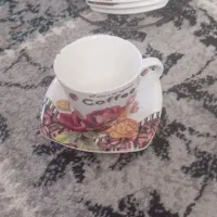 یک دست فنجان قهوه خوری دکوری