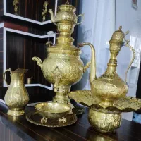 سماور برنج کنده کاری شده