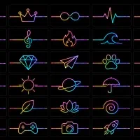 نور پردازی rgb تابلو تبلیغاتی کافه و نئون اکولایزر