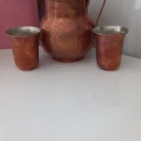 پارچ و لیوان مسی