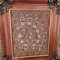 تابلو سرمه دوزی روی پارچه ترمه اصل