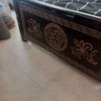 تخت خواب فلز چوبی یک نفره