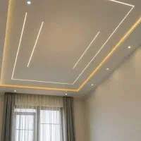 اجرای کناف نورمخفی لاین نوری وکاغذ دیواری تمام چک