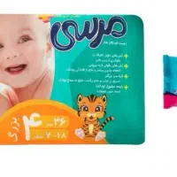 پوشک بچه مارک مرسی سایز 4 با دستمال مرطوب