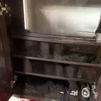 جاکفشی چوبی دو درب چندطبقه چرخ‌دار