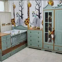 دکوراسیون اتاق کودک سیسمونی و تخت و کمد بچه