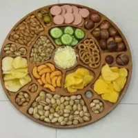 استند چوبی وظرف تنقلات چوبی