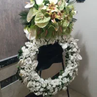 تاج گل پایه فلزی و چوبی