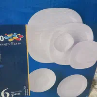 ظروف اکروپال ۳۶پارچ و ماهیتابه چدن سرویس