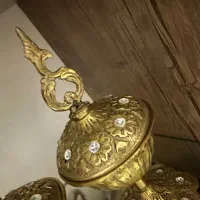 یک جفت قندان برنجی در حد نو
