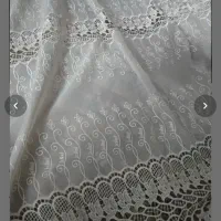 دو قواره پرده ترک  با حاشیه ی گیپور