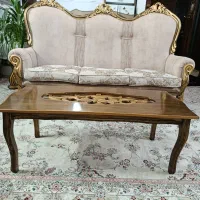 دوسرویس مبل سلطنتی ۹نفره درحد نو باسه میز