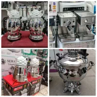 سماور گازی 8و10 لیتری وکتری قوری روگازی وقهوه ساز