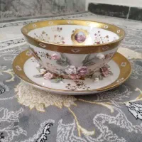 کشکول میوه خوری گلبرجسته سه پایه  چینی لیلی مجنون