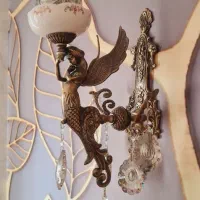 لوستر دیوارکوب برنجی