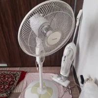 پنکه رومیزی وپایه بلند پارس خزر درحد نو