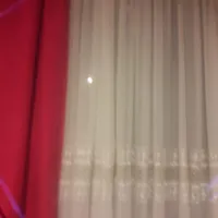 پرده حریر کارشده با رویه